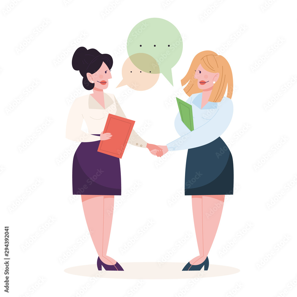Two people shake hands as a result of agreement Two people shake hands as a result of agreement