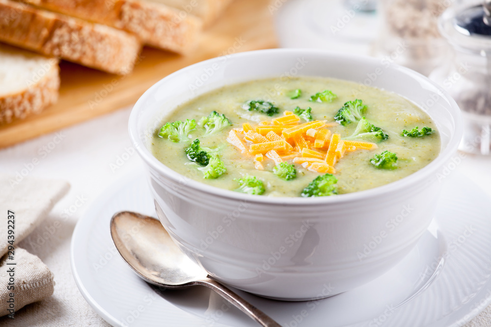 Homemade Broccoli Soup With Cheddar Cheese Homemade Broccoli Soup With Cheddar Cheese