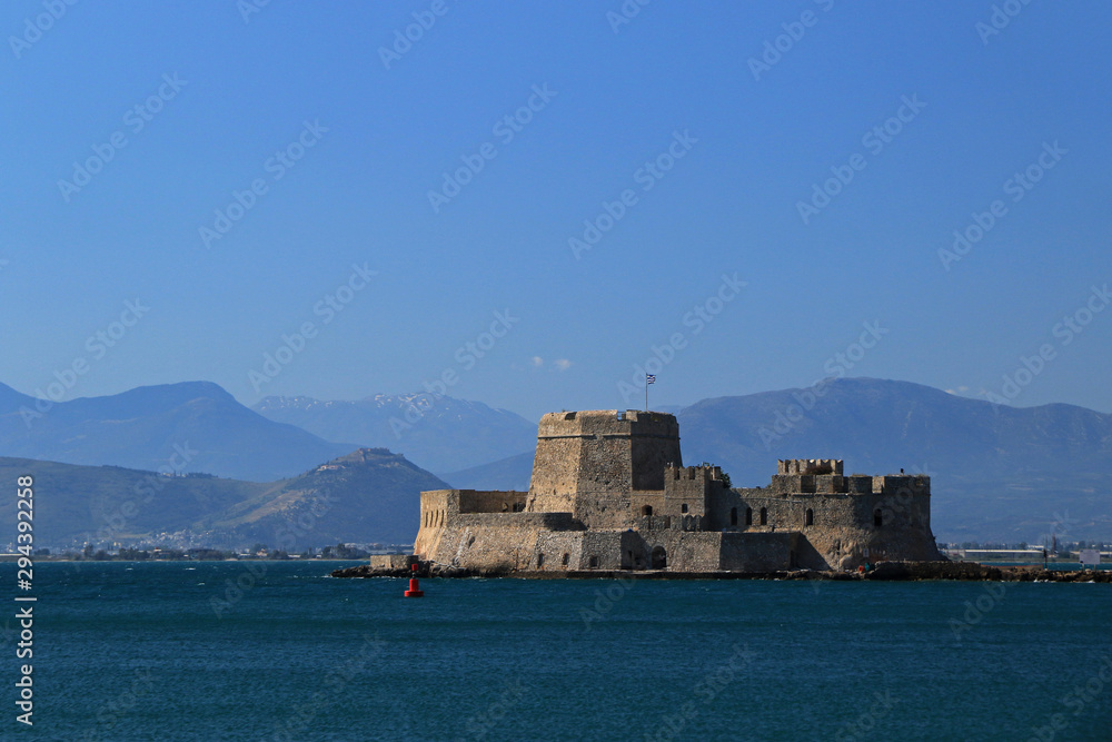 Bourtzi Castle, Nafplio,  Peloponnese, Greece