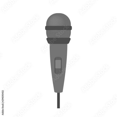 Microphone icon. Audio technology, musical record symbol