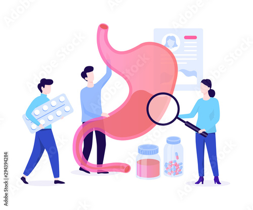 Gastroenterology web banner concept. Idea of health care