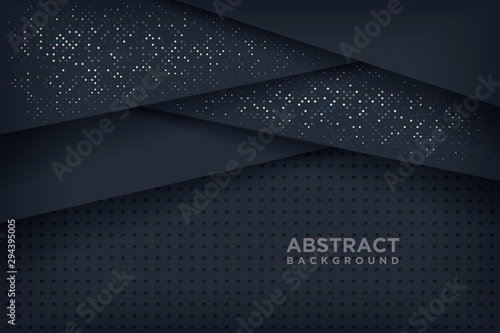 Abstract 3D background with a combination of luminous dots in 3D style.