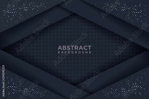 Abstract 3D background with a combination of luminous dots in 3D style.
