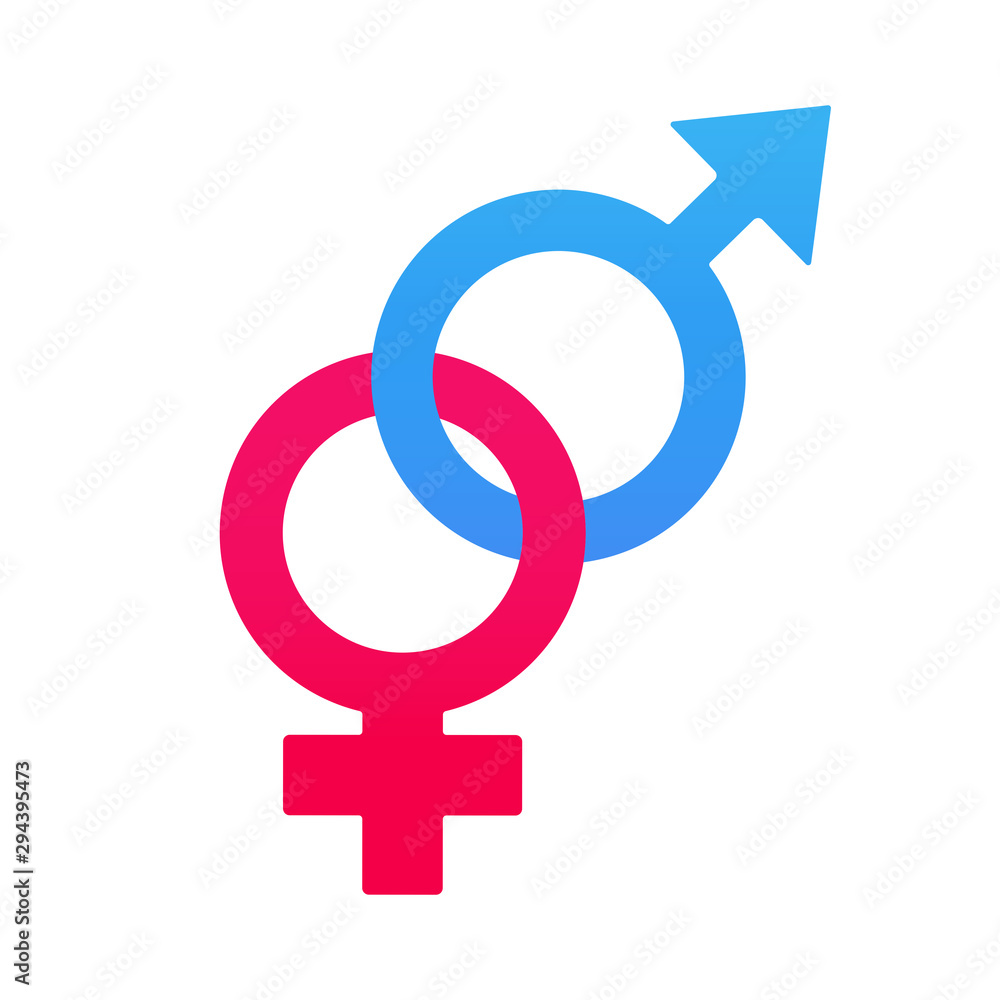 United male and female symbols. Gender icon. United male and female symbols. Gender icon.
