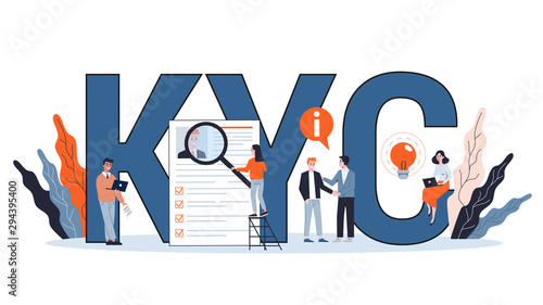 KYC or know your customer concept. Idea of business