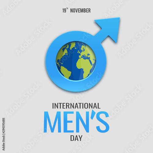 Vector illustration on the theme International Men's Day. For a poster or banner and greeting card.