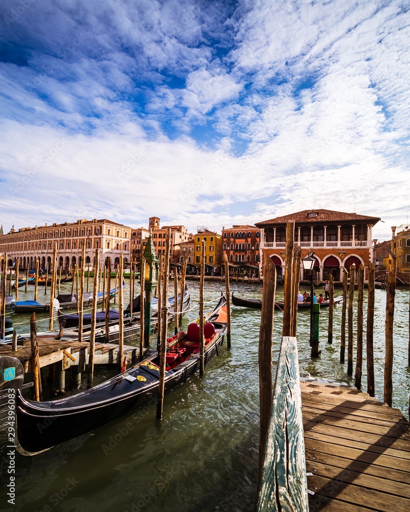 Venezia e l’approdo delle gondole