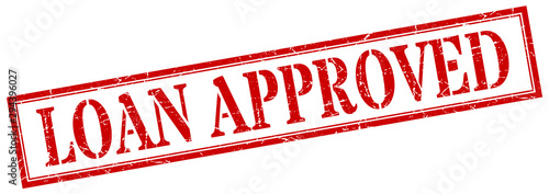 loan approved stamp. loan approved square grunge sign. loan approved