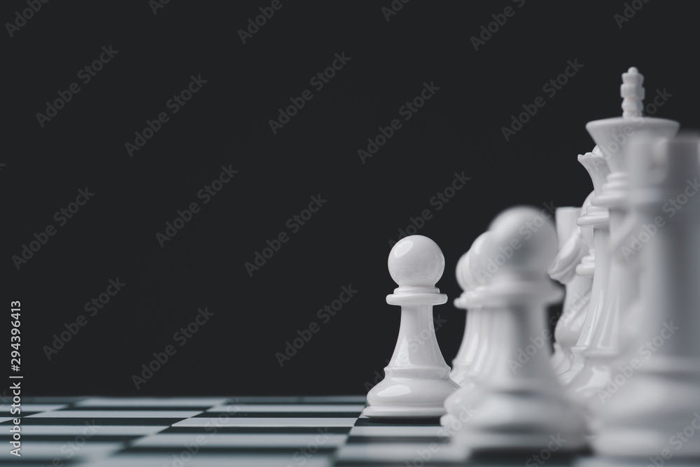 chess board game concept of business ideas and competition and stratagy  plan success meaning Stock Photo