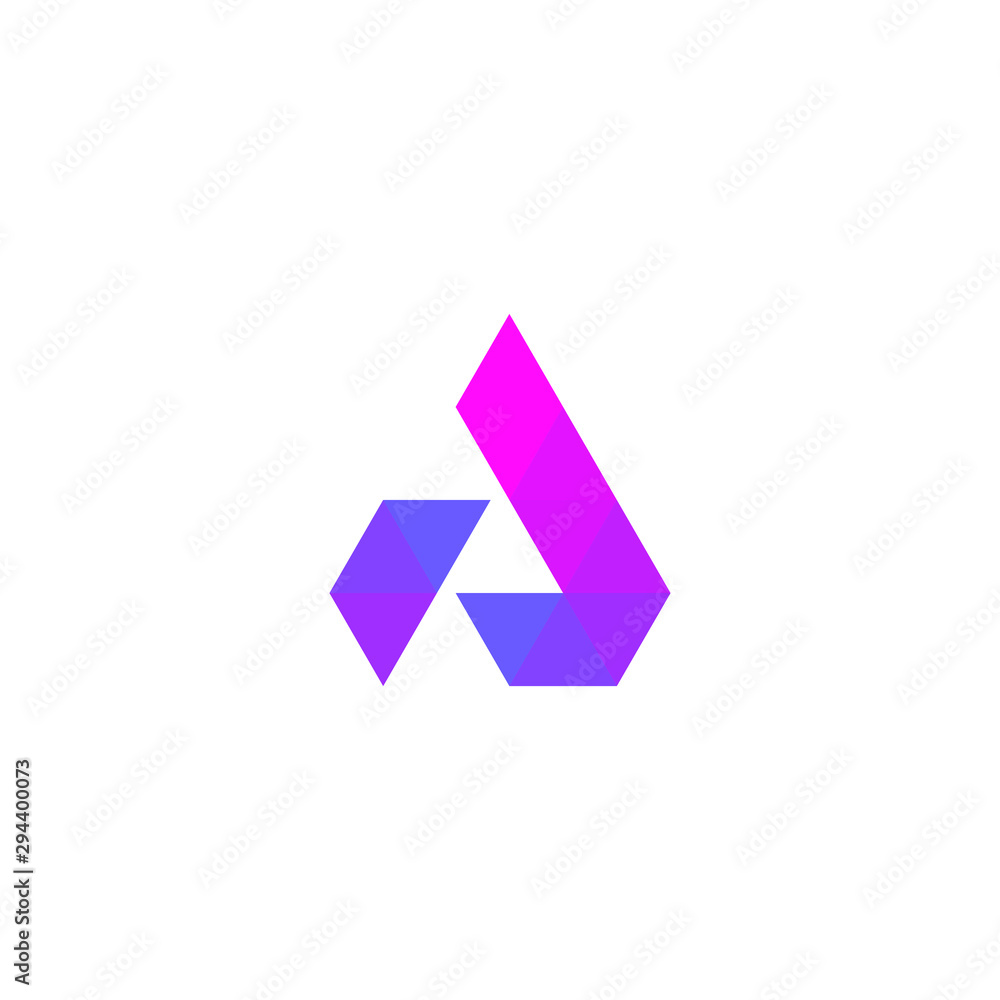 letter A triangle logo template letter A triangle logo template