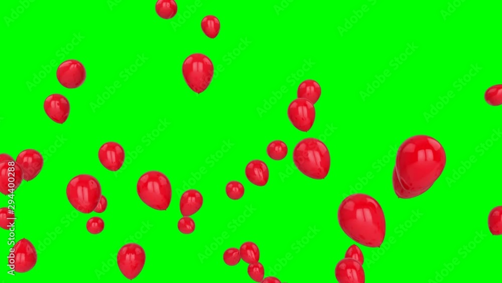 Balloons on green screen Balloons on green screen