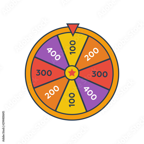 Wheel Of Fortune lottery prize. Win fortune roulette. Wheel spin lottery