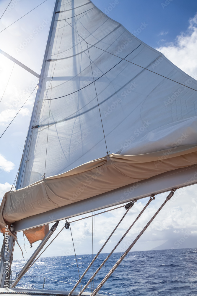 Obraz premium Sailing boat sails background