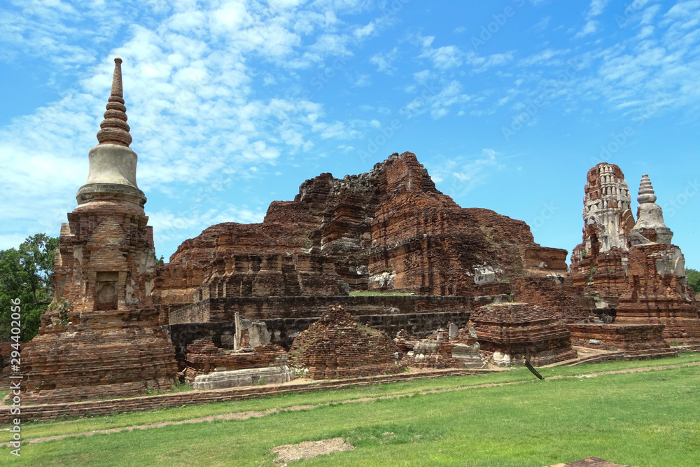 templo de Wat Mahathat en Ayutthaya, Tailandia templo de Wat Mahathat en Ayutthaya, Tailandia