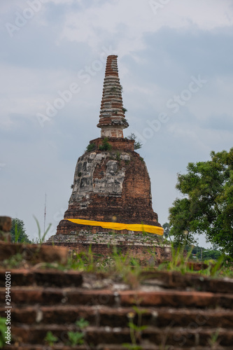 Pagoda and Old Temple in Ayutthaya Old Thai Capital