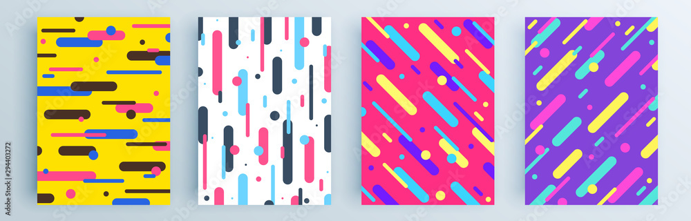 Modern abstract covers set, minimal covers design. Colorful geometric background, vector illustration. Modern abstract covers set, minimal covers design. Colorful geometric background, vector illustration.