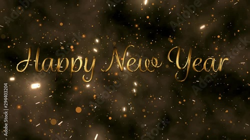 Wallpaper Mural Happy New Year with glowing lights Torontodigital.ca