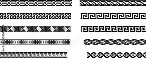 Nahtlose Meander oder Maze muster auf einem isolierten weißen Hintergrund.