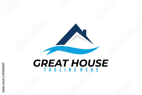 great house logo icon vector isolated