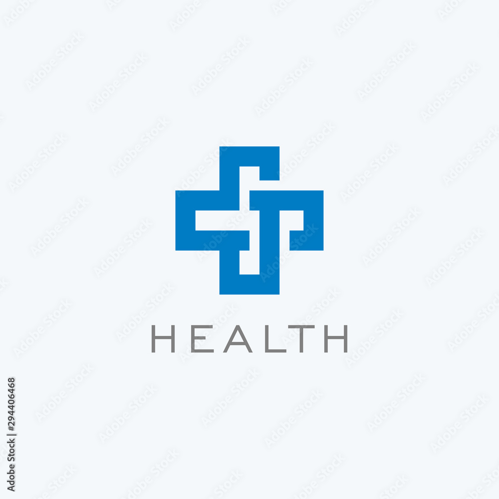 Cross plus medical health logo design icon vector template Cross plus medical health logo design icon vector template
