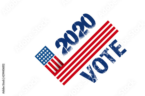 2020 Vote in USA american president banner card