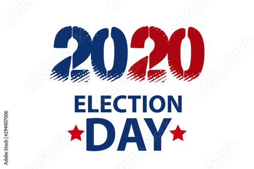 2020 Vote in USA american president banner card