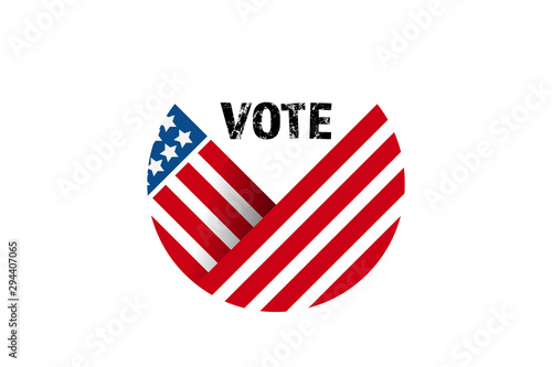 2020 Vote in USA american president banner card