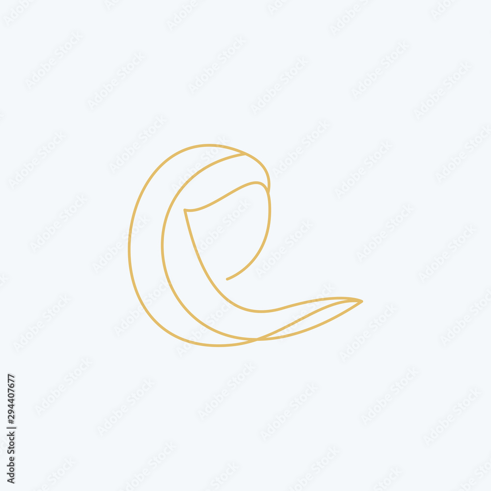 Abstract women face and hair beauty logo design icon vector template Abstract women face and hair beauty logo design icon vector template