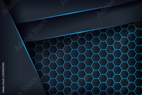 Abstract 3D background with a combination of luminous polygons in 3D style. Graphic design element. Elegant decoration.