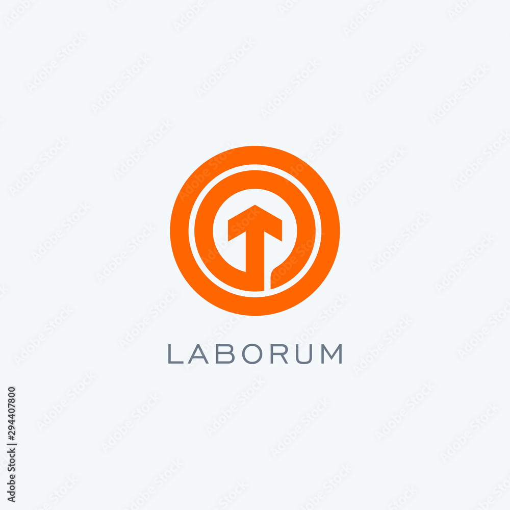 Abstract arrow with circle shape logo design icon vector template Abstract arrow with circle shape logo design icon vector template