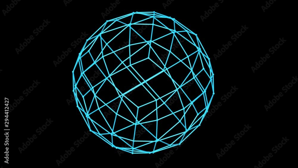 Molecular structure lines or dna or Wireframe Element Rotates,Or wire line object Molecular structure lines or dna or Wireframe Element Rotates,Or wire line object