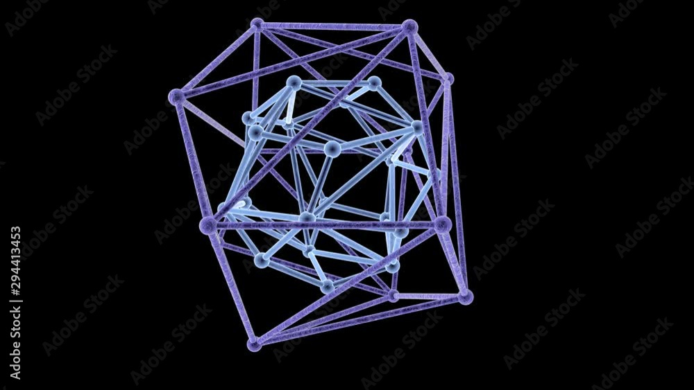 Molecular structure lines or dna or Wireframe Element Rotates,Or wire line object Molecular structure lines or dna or Wireframe Element Rotates,Or wire line object
