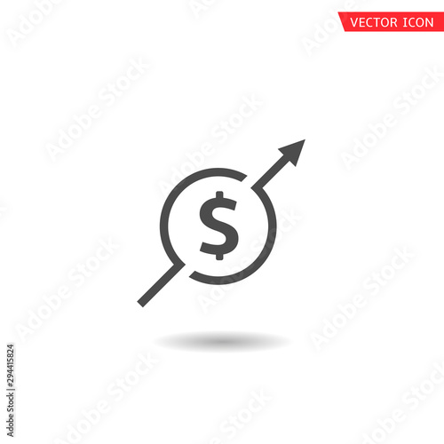 Dollar growth trend symbol