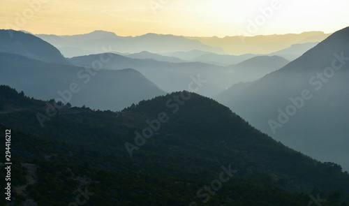 Mystical view of mountains