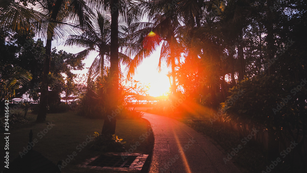 Beautiful sunset at Ngapali Beach in Myanmar Beautiful sunset at Ngapali Beach in Myanmar
