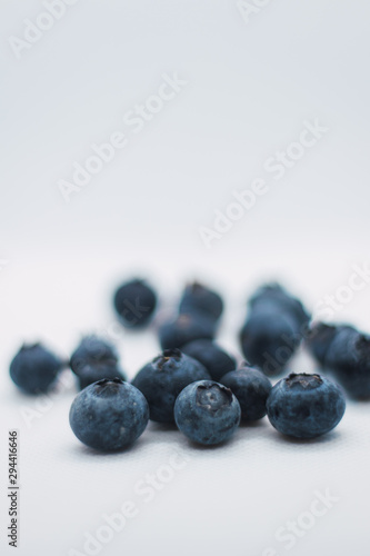 Some fresh and healthy blueberries for a delicious breakfast with white background