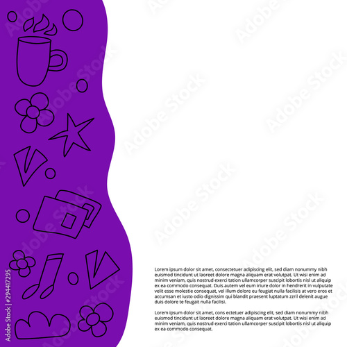 Staycation poster in doodle style. Vector design.