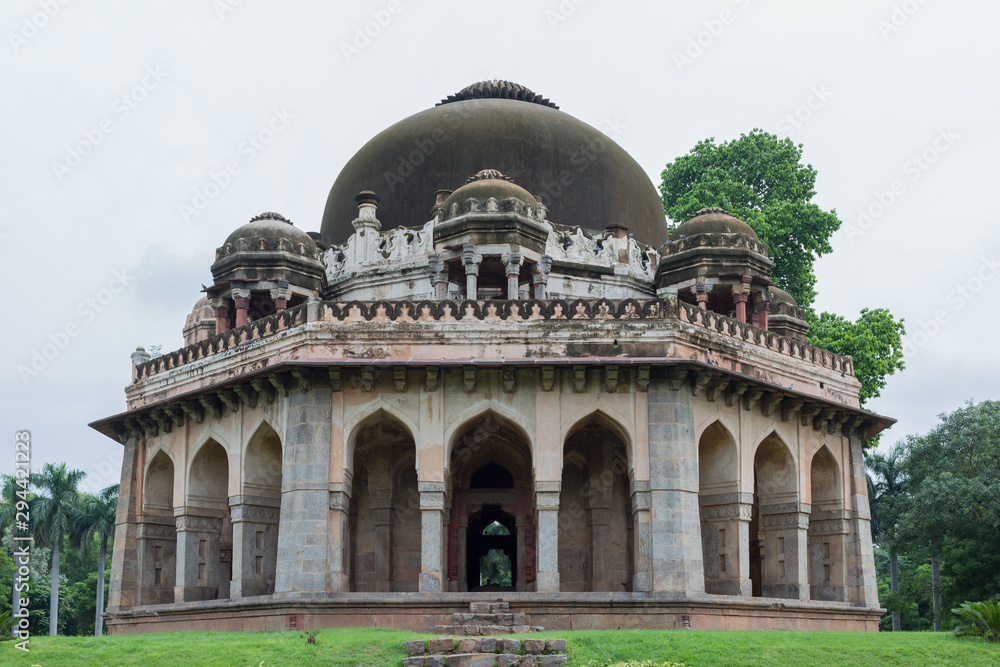 New Delhi, India - August 18, 2019: Lodhi Garden with no people in New Delhi India