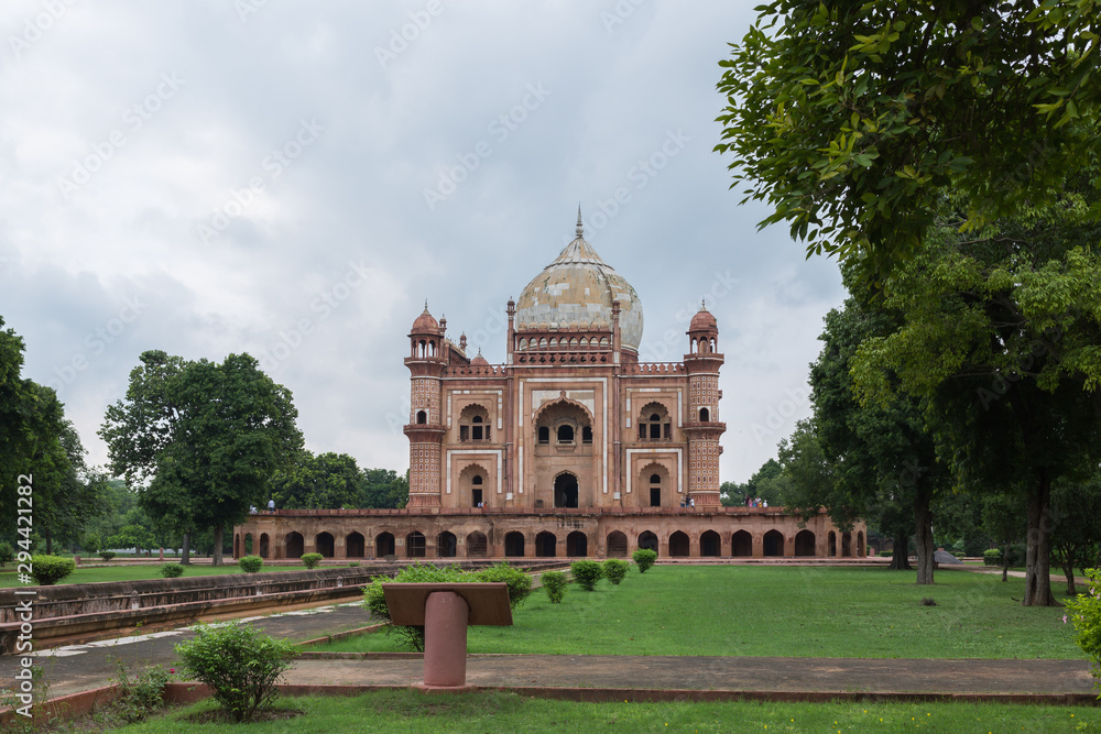 New Delhi, India - August 18, 2019: Safdarjung Tomb with no people in New Delhi India