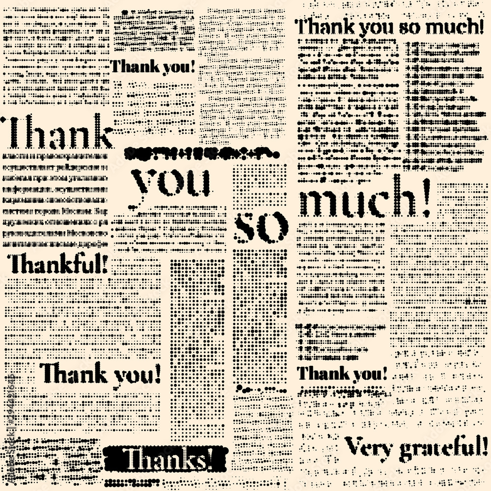 Seamless background pattern. Imitation of halftone newspaper with