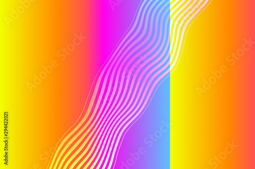 Fototapeta Naklejka Na Ścianę i Meble -  Bright neon geometric background. Fluorescent gradient colors texture. Simple shapes illustration