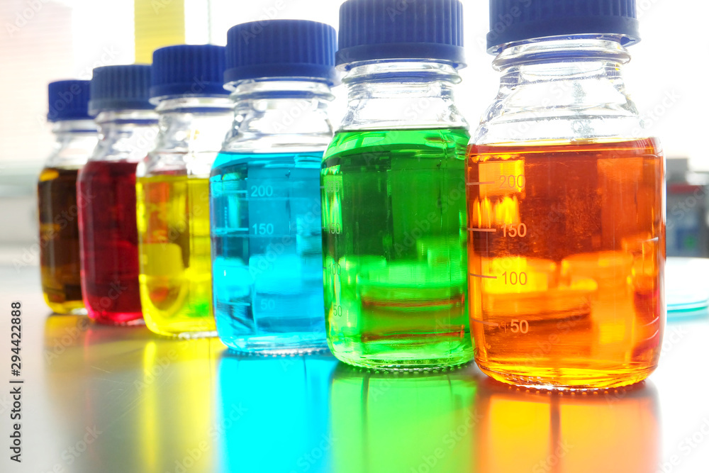 bottle in laboratory bottle in laboratory