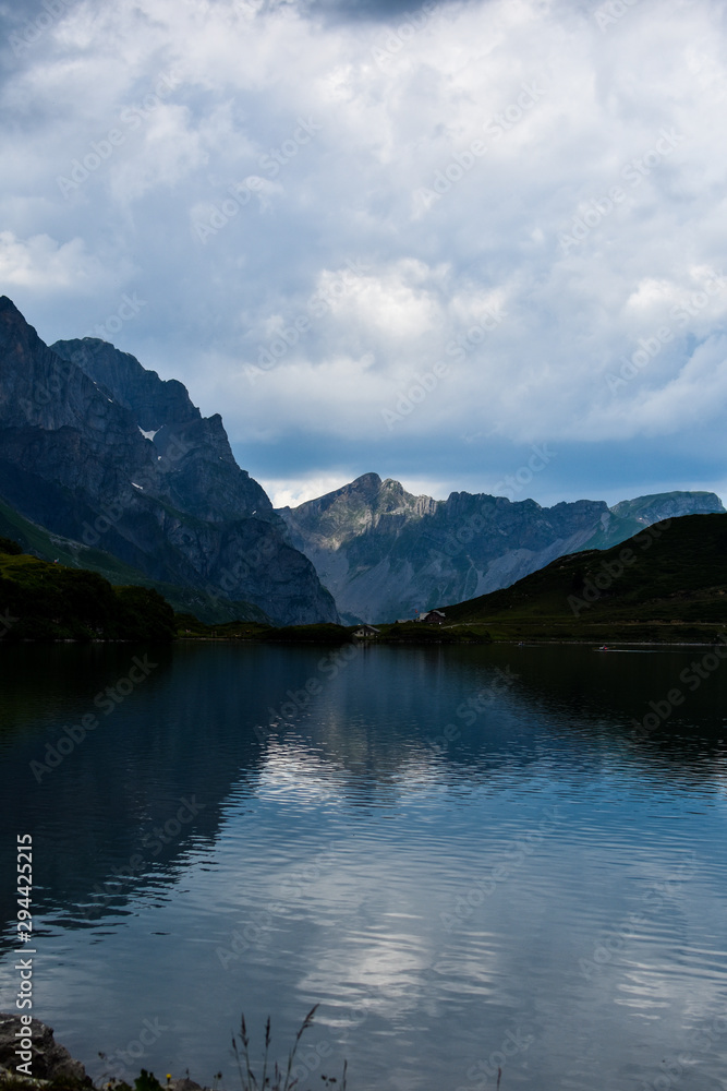 A lake in the alps at the mount Titlis, Switzerland A lake in the alps at the mount Titlis, Switzerland