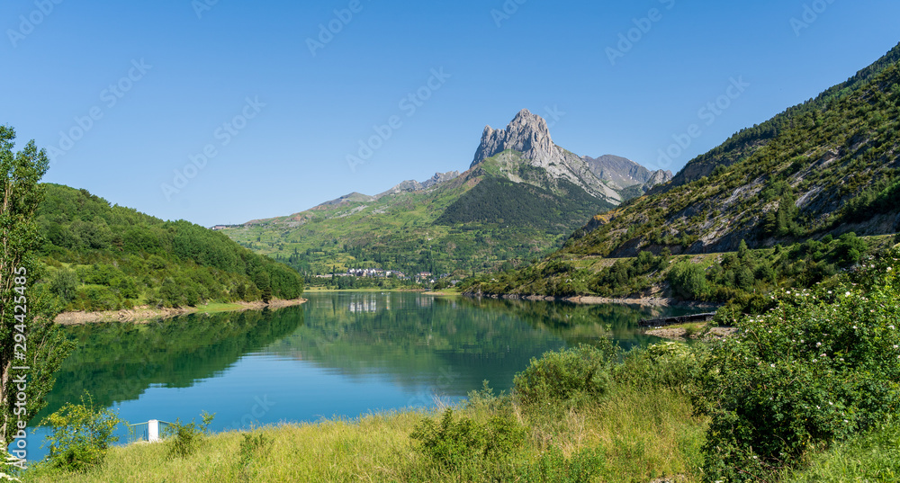 lake in the mountains. Sallent de Gallego.