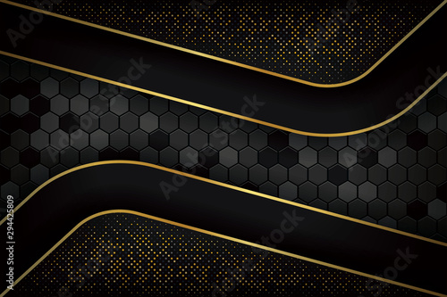 Luxury black background with 3d style. Decorative element for design.