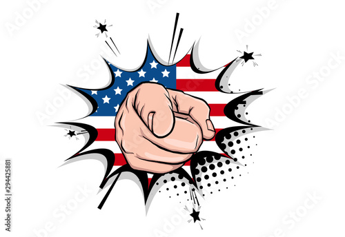 Vintage poster Uncle sam show hand ask vote 2020