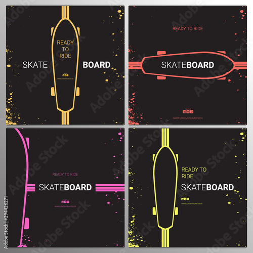 Skateboarding Vintage design. Grunge background. Sport typography, t-shirt graphics, poster, print, postcard.