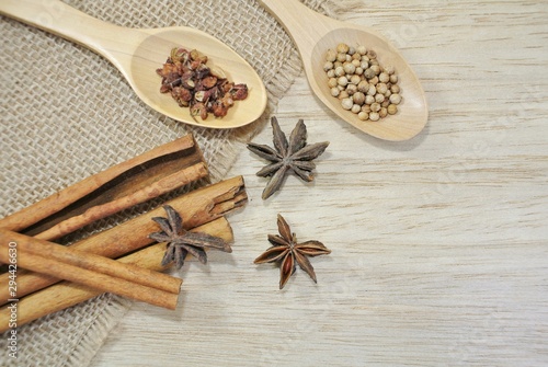 Spices, flavoring, ingredients of Chinese spice stew