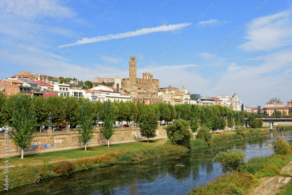 view of Lleida, Catalonia, Spain