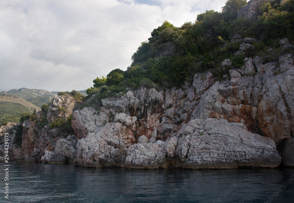 Beautiful seascape. The coast of Montenegro. Beautiful seascape. The coast of Montenegro.